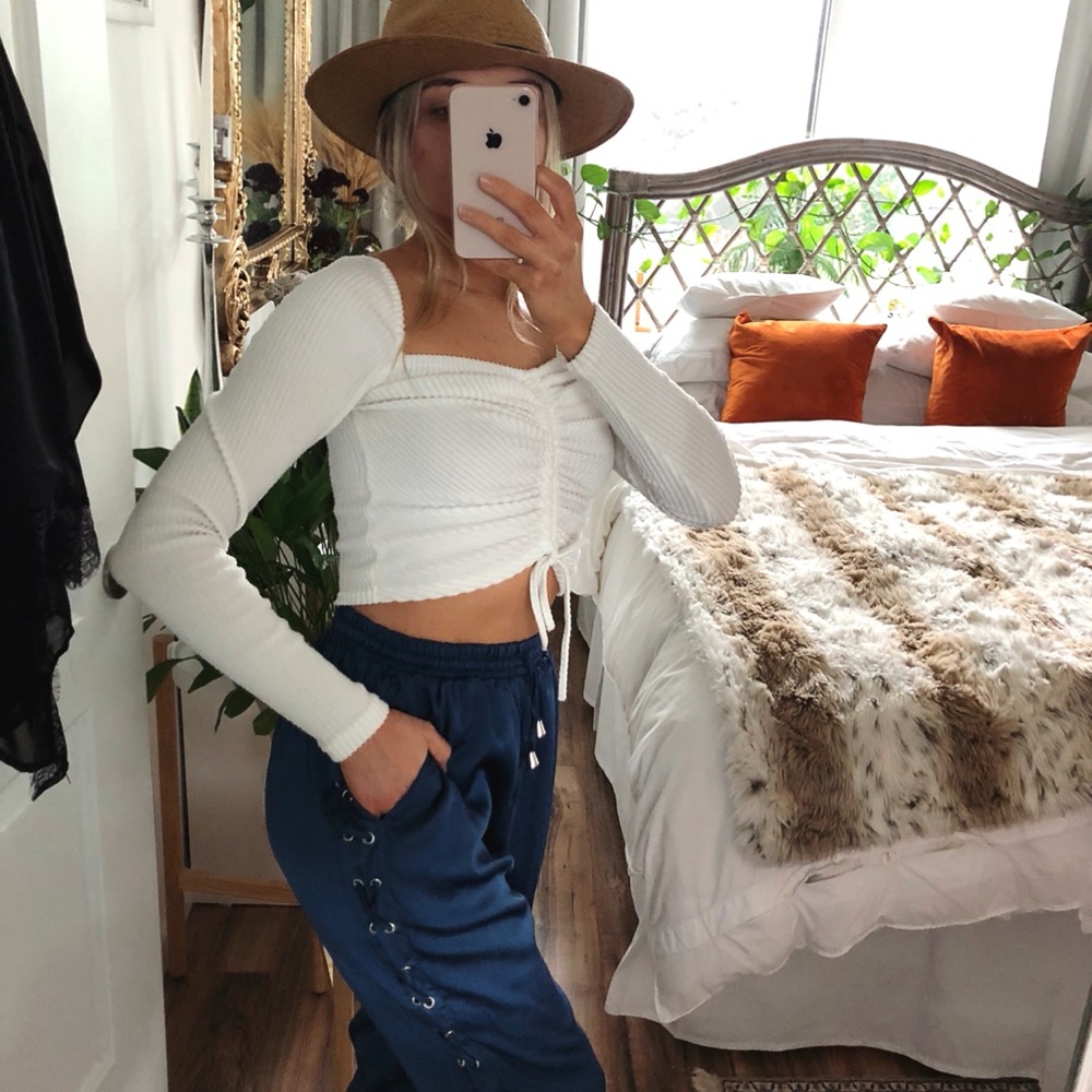 Blue Missguided Lace Pants